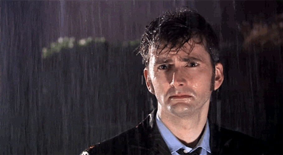 Sad Doctor Who In Rain GIF