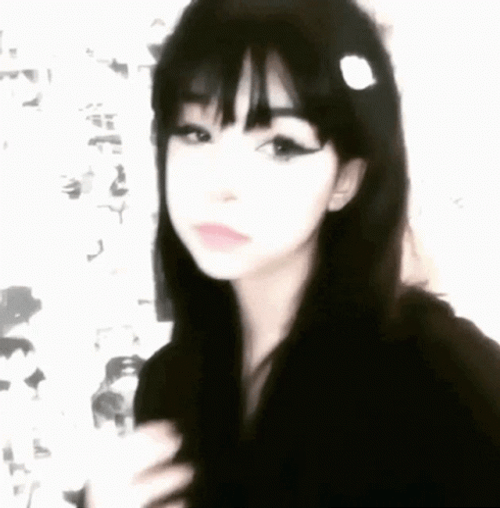 Sad Egirl In Black GIF
