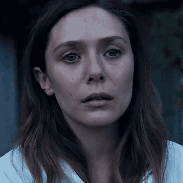 Sad Elizabeth Olsen Stare GIF