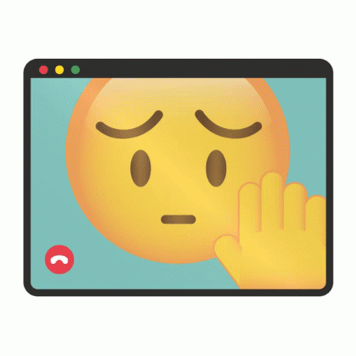 Sad Emoji In Video Call GIF