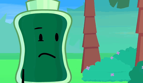 Sad Face Green Bottle GIF