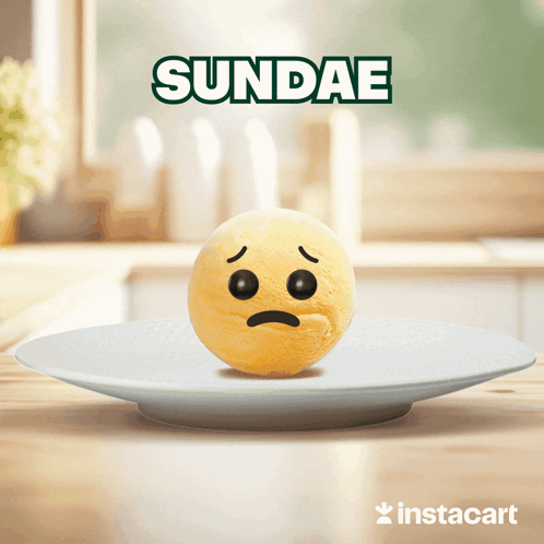 Sad Face Sundae Plate