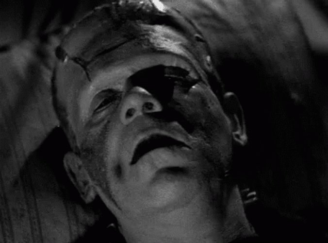 Sad Frankenstein Asking Why Old Clip GIF