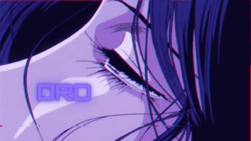 Sad Girl Anime Purple Aesthetic GIF