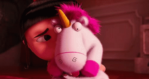 Sad Girl Despicable Me Agnes Hugging Toy GIF
