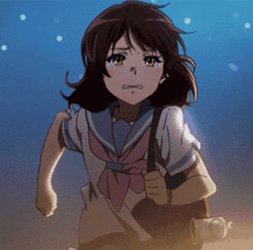 Sad Girl Kumiko Oumae Hibike Euphonium Anime GIF