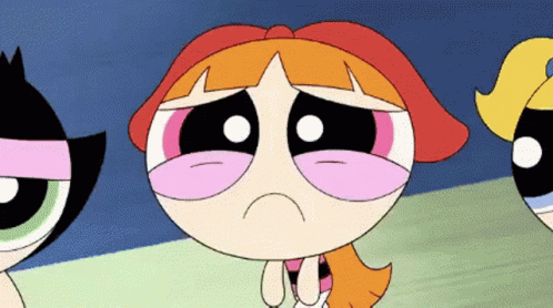 Sad Girl Powerpuff Girls Blossom GIF