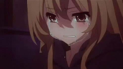 Sad Girl Taiga Aisaka Toradora Anime GIF