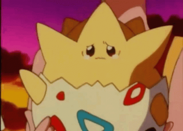Sad Goodbye Crying Togepi Pokemon Anime GIF