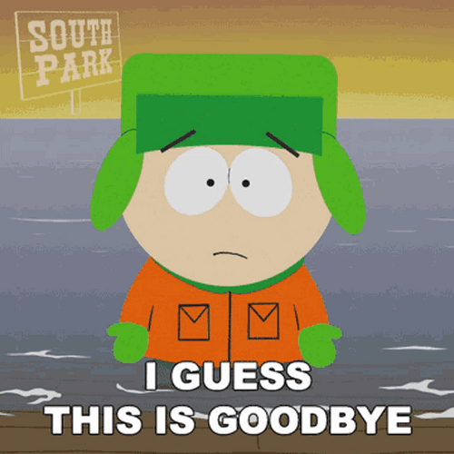 Sad Goodbye Kyle Broflovski South Park GIF