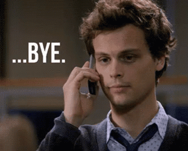Sad Goodbye Phone Call Spencer Reid Matthew Gray GIF