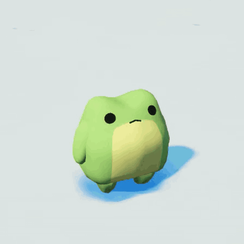 Sad Green Frog