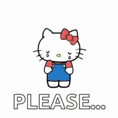 Sad Hello Kitty Saying Please GIF 