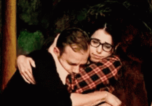 Sad Hug Comforting Couple Cuddle GIF