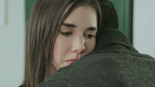 Sad Hug Crying Woman GIF