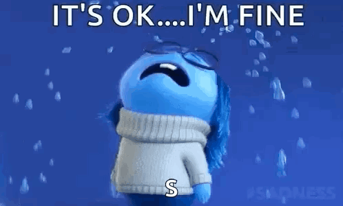 Sad Inside Out Crying Saying It's Ok GIF