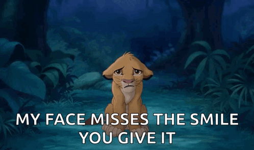 Sad Lion Cub Missing Smile GIF