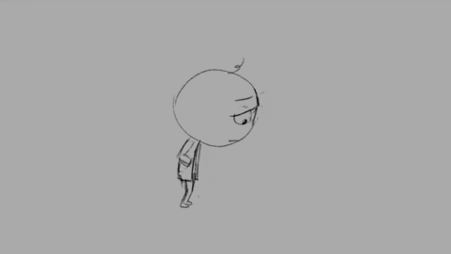 Sad Lonely Man Big Head GIF