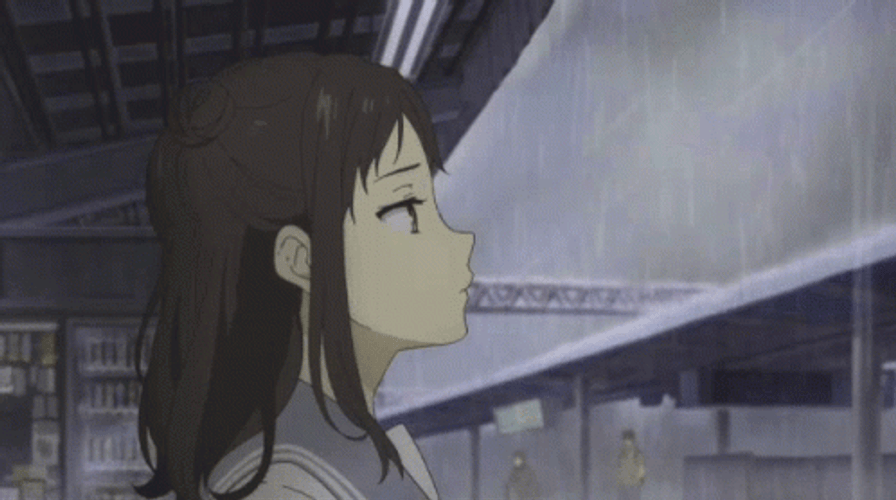 Sad Lonely Sakura Inami Anime Girl GIF 
