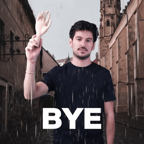 Sad Man In Rain Bye Bye Meme GIF