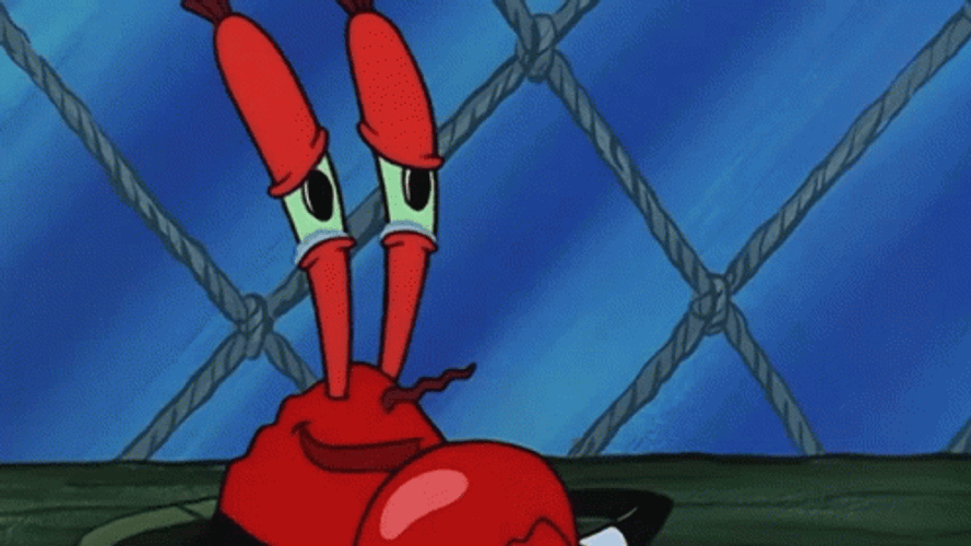 Sad Mr Krabs Teary Eyes GIF