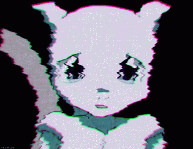 Sad Pokemon Mewtwo Tearing Up GIF
