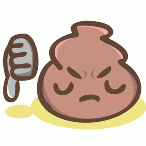 Sad Poop Emoji And Thumbs Down GIF
