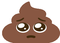 Sad Poop Sticker GIF