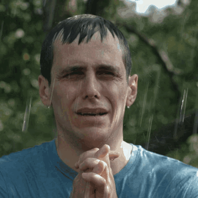 Sad Praying In The Rain GIF