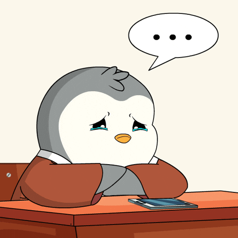 Sad Pudgy Penguin Left On Read GIF