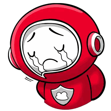 Sad Red Robot with Shield