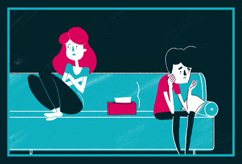 Sad Relationship Animated Lover's Quarrel GIF