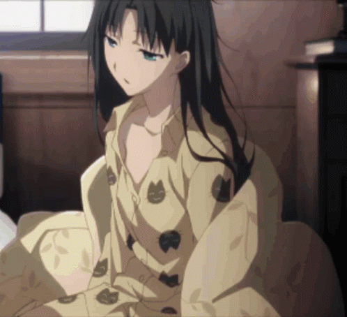 Sad Rin Tohsaka Anime GIF
