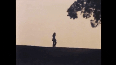 Sad Silhouette Walking Alone Aesthetic GIF