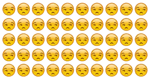 Sad Smiley Faces in a Row