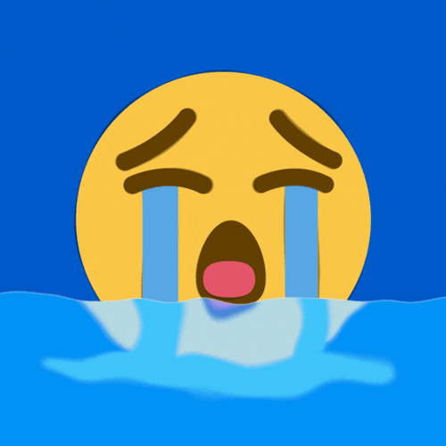 Sad Sobbing Emoji GIF