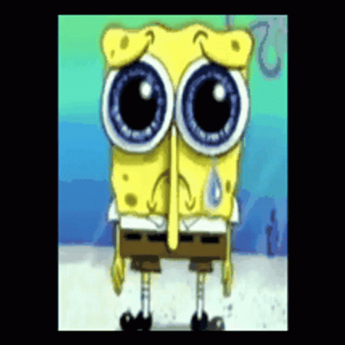 Sad Spongebob Big Eyes With Tears GIF