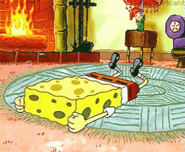 Sad Spongebob Crying On The Floor GIF