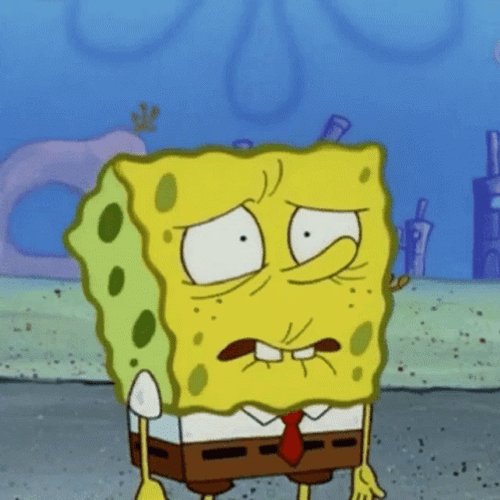 Sad Spongebob Rotating Face GIF