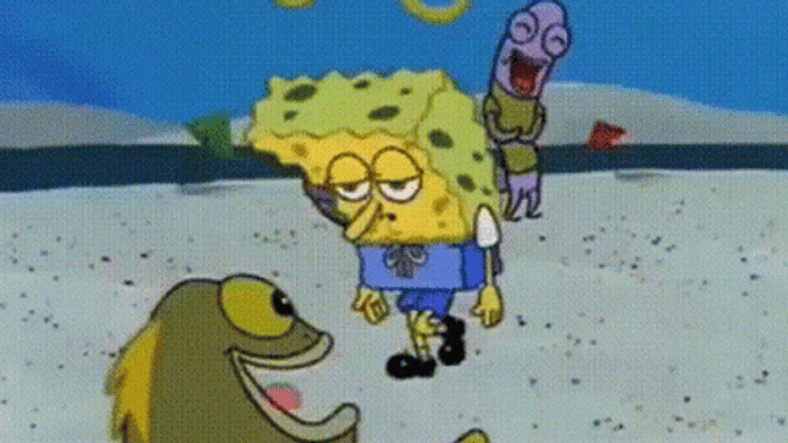 Sad Spongebob Shoulders Down GIF