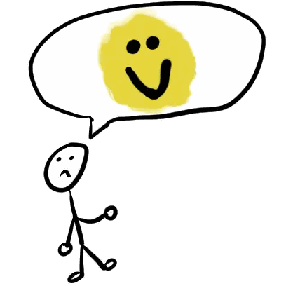 Sad Stick Figure Speech Bubble