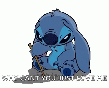 Sad Stitch Why Cant You Love Me GIF