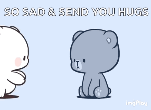 Sad Teddy Bears Sending Hugs GIF