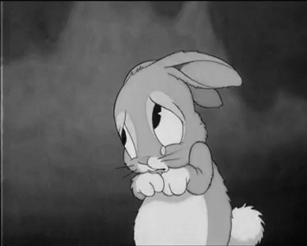 Sad Vintage Bunny GIF