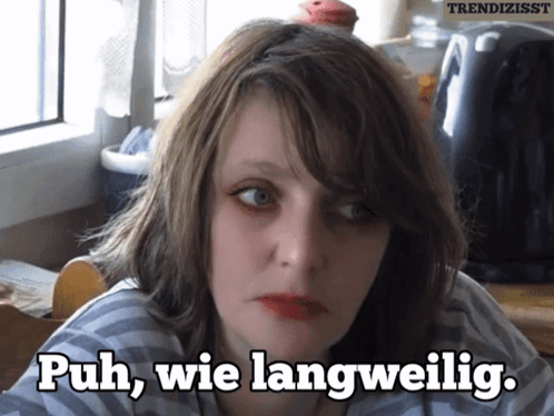 Sad Woman With Puh Wie Langweilig