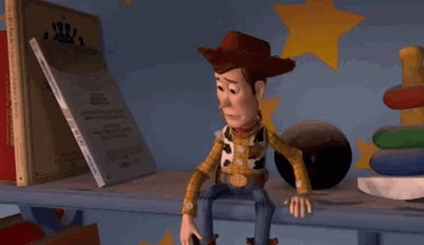 Sad Woody Broken Arms GIF