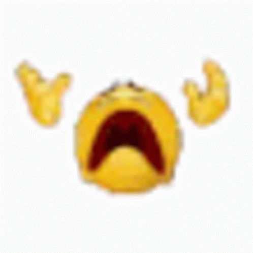 Sad Yellow Emoji Disappearing GIF