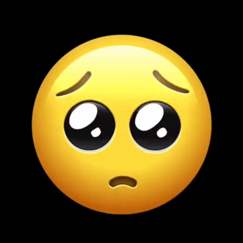 Sad Yellow Smiley With Black Eyes GIF