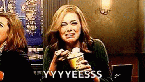 Sad Yes Emma Stone Eating Ice Cream GIF