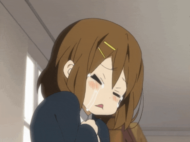 Sad Yui Hirasawa Anime Cry GIF